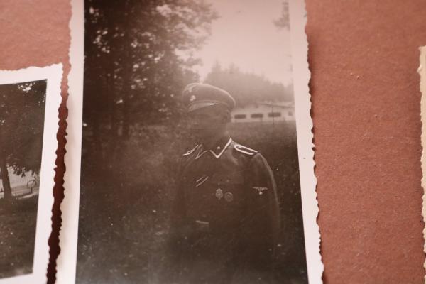 fünf alte Fotos eines SS Mannes mit EK I